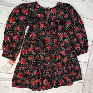 Cat & Jack Girls Long Sleeve Floral Dress